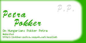 petra pokker business card